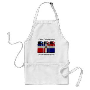 Dominican Rep. Flag Spice Jars Apron
