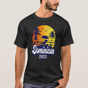 Dominican Republic 2023 Sunset Beach Retro Premium T-Shirt
