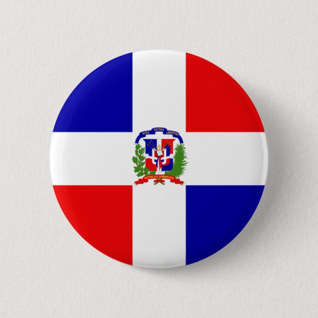 Dominican Republic 6 Cm Round Badge (Front)