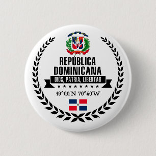 Dominican Republic 6 Cm Round Badge