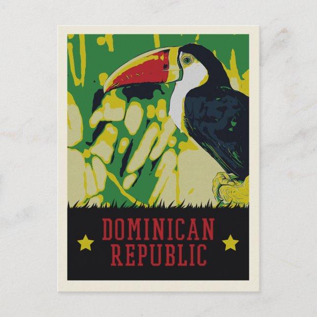 Dominican Republic amazing tucan Postcard (Front)
