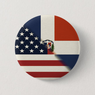 Dominican Republic America Flag | US D.R. 6 Cm Round Badge