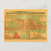 Dominican Republic and Haiti Map (1906)