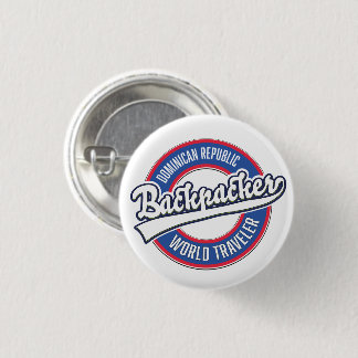 Dominican Republic backpacker world traveller 3 Cm Round Badge