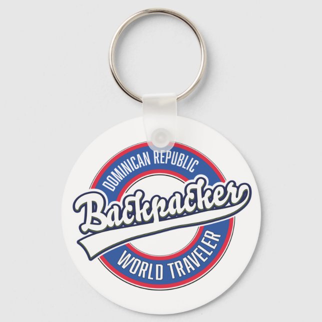 Dominican Republic backpacker world traveller Key Ring (Front)