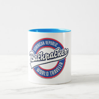 Dominican Republic backpacker world traveller Two-Tone Coffee Mug