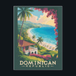 Dominican Republic Beach Illustration Travel Art Postcard<br><div class="desc">Dominican Republic in a vector art style. From relaxing in Punta Cana to exploring the historic streets of Santo Domingo or adventuring in the mountains of Jarabacoa,  this destination offers the perfect mix of relaxation and exploration.</div>