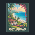 Dominican Republic Beach Illustration Travel Art Postcard<br><div class="desc">Dominican Republic in a vector art style. From relaxing in Punta Cana to exploring the historic streets of Santo Domingo or adventuring in the mountains of Jarabacoa,  this destination offers the perfect mix of relaxation and exploration.</div>