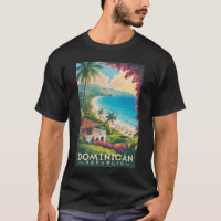 Dominican Republic Beach Illustration Travel Art