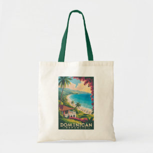 Dominican Republic Beach Illustration Travel Art Tote Bag