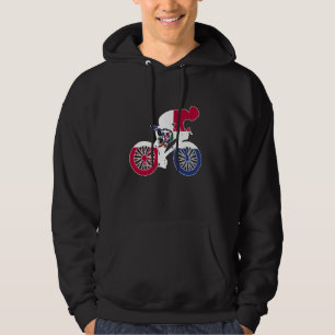 Dominican Republic Biker Nation Rider World Flags Hoodie