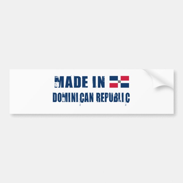 DOMINICAN REPUBLIC BUMPER STICKER (Front)