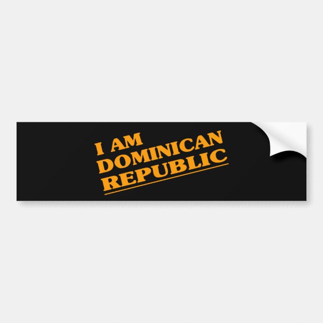 DOMINICAN REPUBLIC BUMPER STICKER (Front)