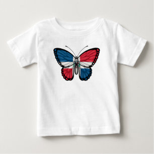 Dominican Republic Butterfly Flag Baby T-Shirt