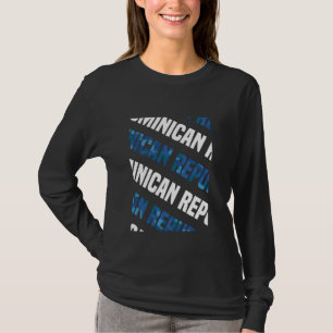 Dominican Republic Camo Pattern Blue Camouflage T-Shirt