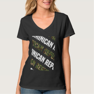 Dominican Republic Camo Pattern Green Camouflage T-Shirt
