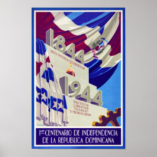 Dominican Republic Centennial Vintage Poster