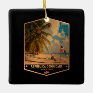 Dominican Republic Ceramic Ornament