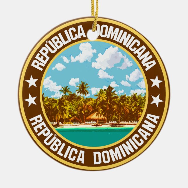 Dominican Republic                                 Ceramic Tree Decoration (Front)