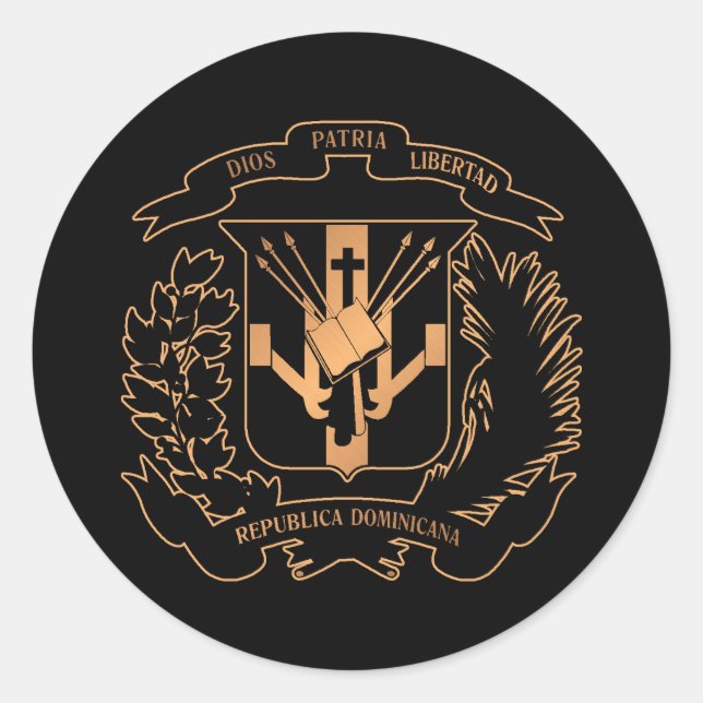 Dominican Republic Classic Round Sticker (Front)