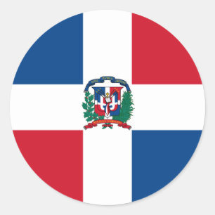 dominican republic classic round sticker