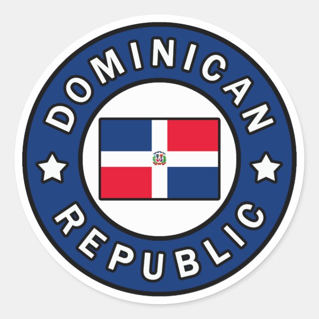 Dominican Republic Classic Round Sticker (Front)