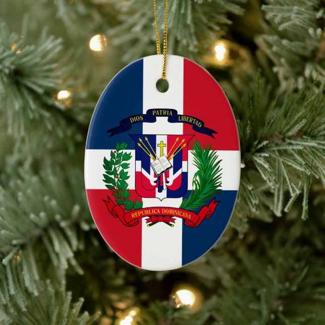 Dominican Republic coat of arms Ceramic Tree Decoration (Tree)