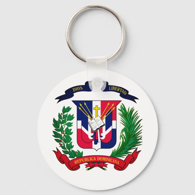 Dominican Republic coat of arms Key Ring (Front)