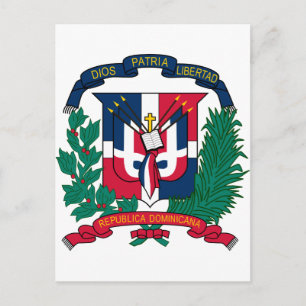 Dominican Republic coat of arms Postcard