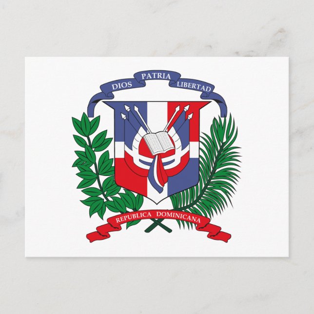 Dominican Republic Coat of Arms Postcard (Front)