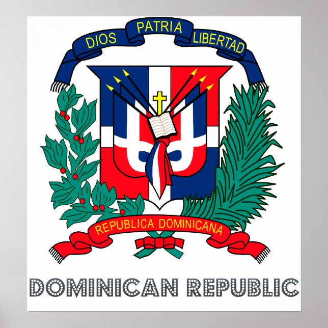 Dominican Republic Coat of Arms Poster (Front)
