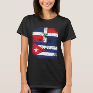 Dominican Republic Cuba Cuban Flag Dominicana Lati T-Shirt
