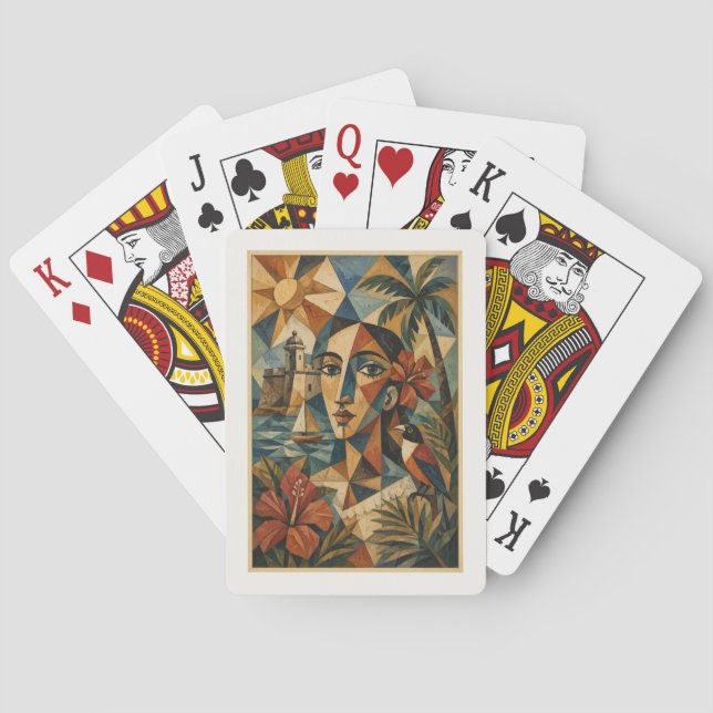 Dominican Republic Cubist Playing Cards (Back)