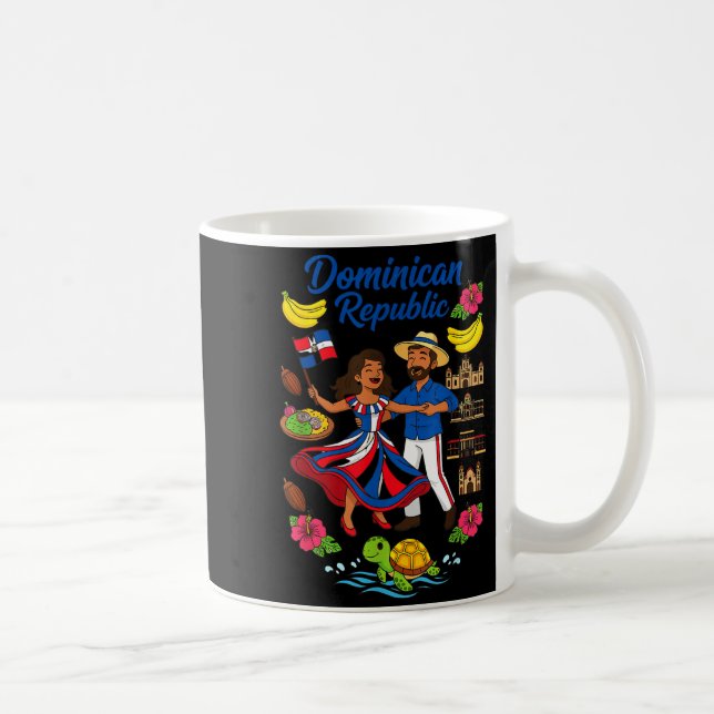 Dominican Republic Culture Dancing Travel  Coffee Mug (Right)