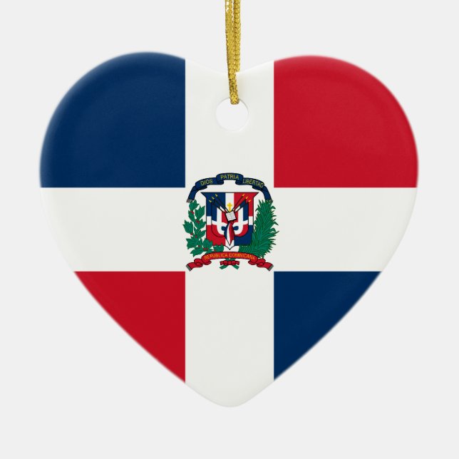 Dominican Republic, Denmark Ceramic Tree Decoration (Front)