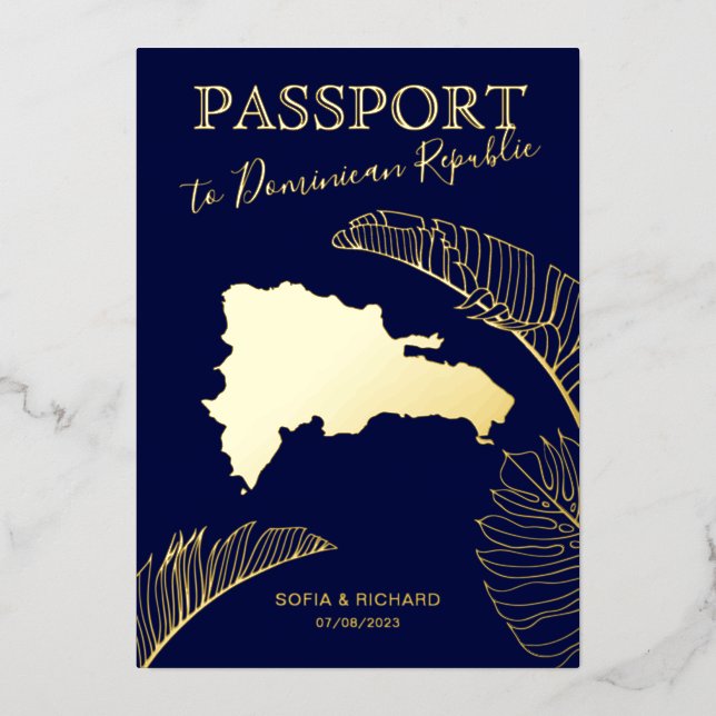 Dominican Republic Destination Wedding Passport (Front)