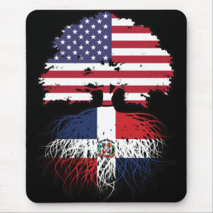 Dominican Republic Dominican American USA Tree Mouse Mat