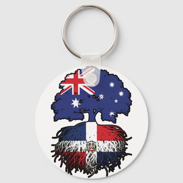 Dominican Republic Dominican Australian Australia Key Ring (Front)