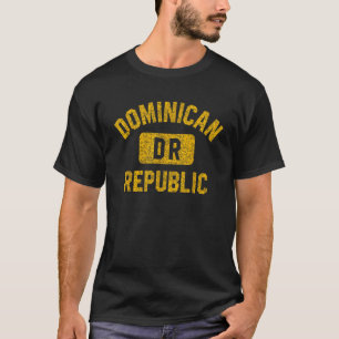 Dominican Republic DR Gym Style Distressed Amber P T-Shirt