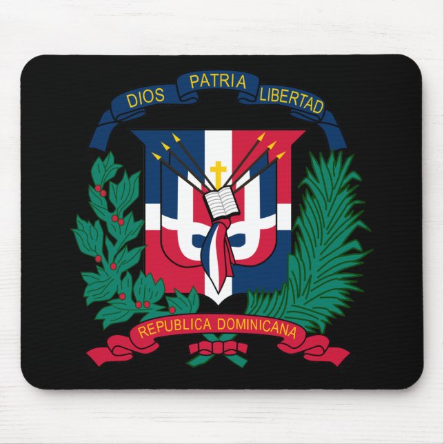 dominican republic emblem mouse mat (Front)