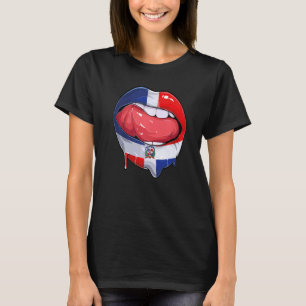 Dominican Republic Fan Flag Mouth Soccer Dominican T-Shirt
