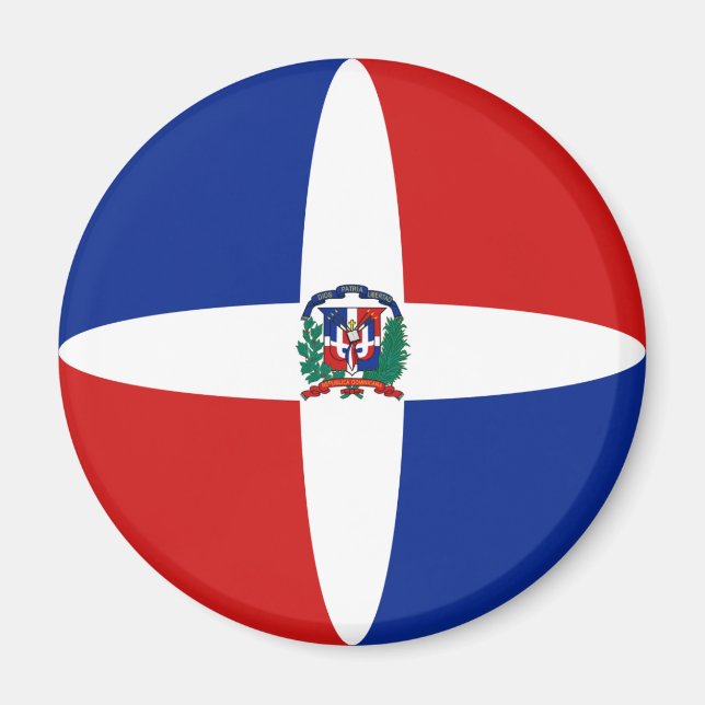 Dominican Republic Fisheye Flag Magnet (Front)