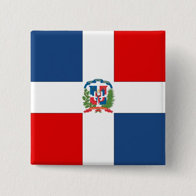 Dominican Republic Flag 15 Cm Square Badge (Front)