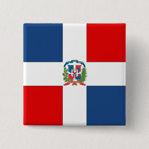 Dominican Republic Flag 15 Cm Square Badge