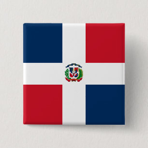 Dominican Republic Flag 15 Cm Square Badge