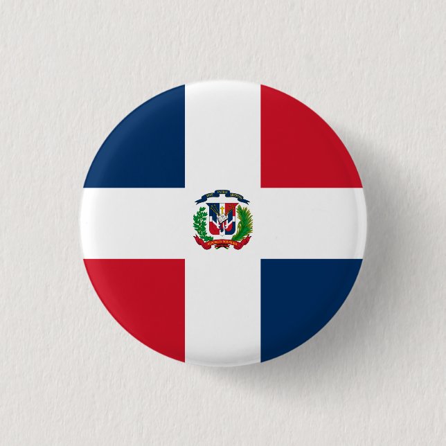 Dominican Republic Flag 3 Cm Round Badge (Front)