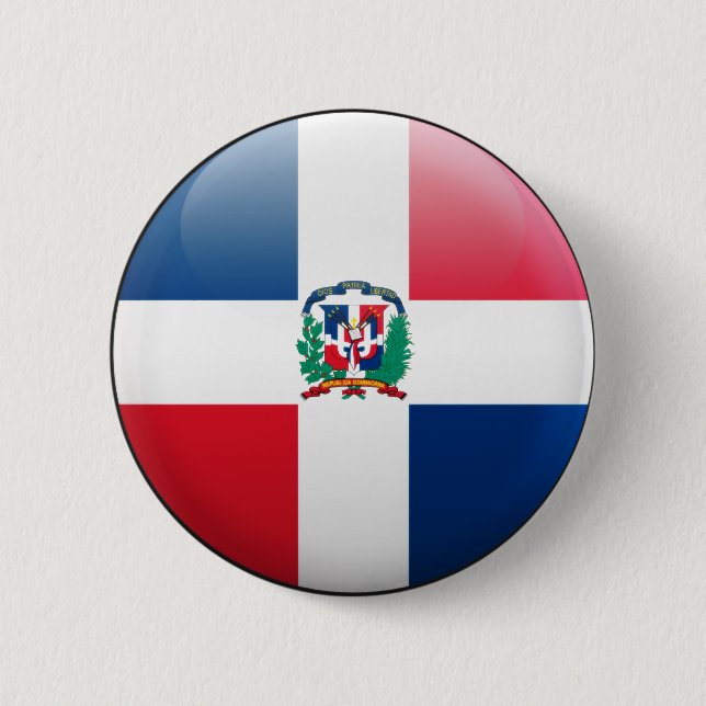 Dominican Republic Flag 6 Cm Round Badge (Front)