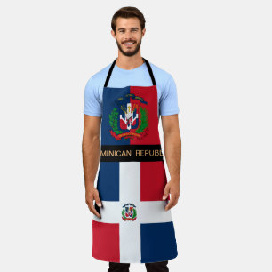 Dominican Republic Flag Apron, Chefs kitchen Apron
