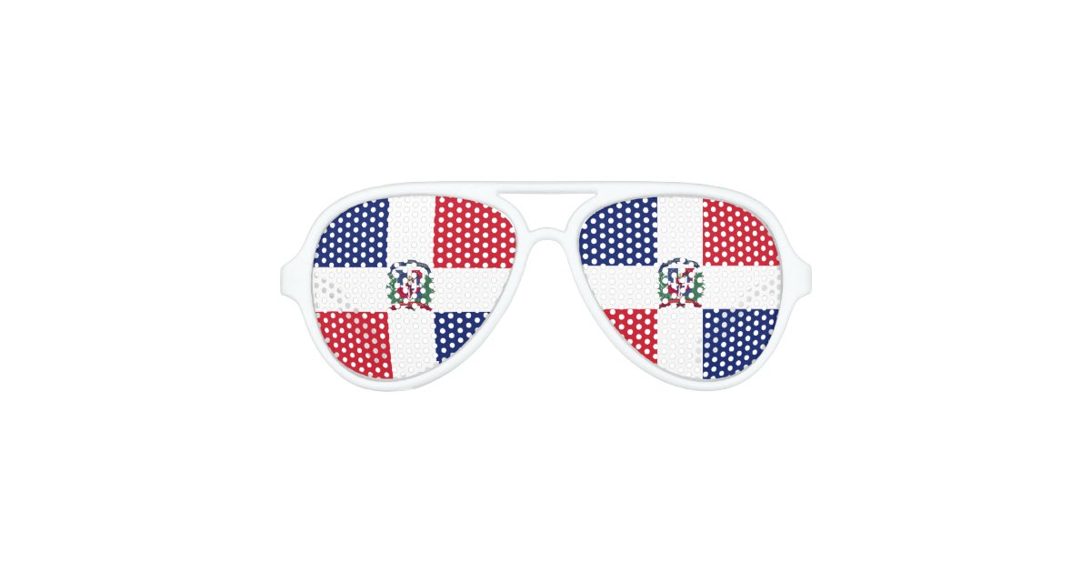 Dominican Republic Flag Aviator Sunglasses Zazzle