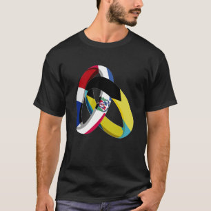 Dominican Republic Flag Bahamas Grown Ring Marriag T-Shirt
